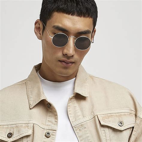 round sunglasses gold frame|round thin gold frame glasses.